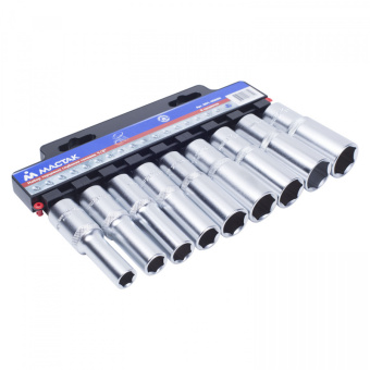 Набор МАСТАК торцевых глубоких головок 1/2", 44835 мм, 9 предметов