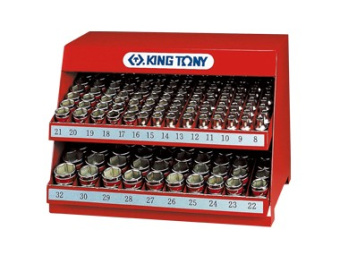 Стенд KING TONY с торцевыми головками 1/2", 5/16"-1&1/4", серия 4335S, 136 предметов