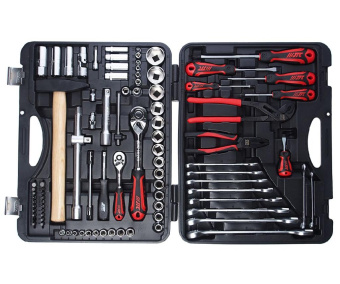 Набор инструментов 90 предметов слесарно-монтажный 1/4",1/2" в кейсе JTC