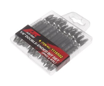 Набор бит 1/4" PHILIPS PH2 двусторонних удлиненных 10 предметов JTC