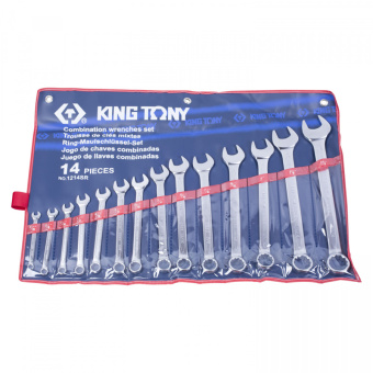 Набор KING TONY комбинированных ключей, 5/16"-1-1/4", 14 предметов