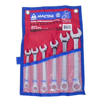 Набор МАСТАК комбинированных ключей, 10-19 мм, 6 предметов
