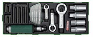 Набор TOPTUL  демонтажный с ударной отверткой 22 пр., в ложементе