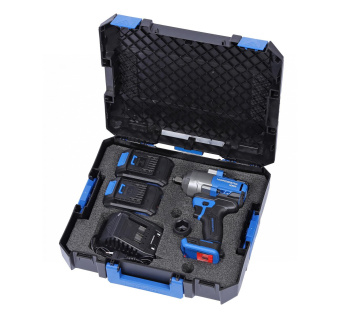 Гайковерт аккумуляторный Nordberg NE805, 1/2", 21В, 1000Нм с двумя 4A аккум. и зар. уст-вом, в кейсе