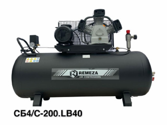 Компрессор Remeza поршневой СБ4/С-200.LB40; 580 л/мин., ресивер 200 л.