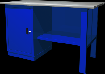 Верстак с одной тумбой, тумба с 1 дверцей,1390х686х820 мм