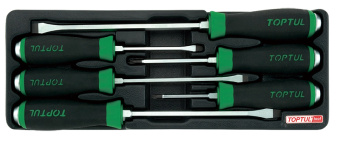 Набор TOPTUL отверток ударных крест и шлиц 6 пр., в ложементе