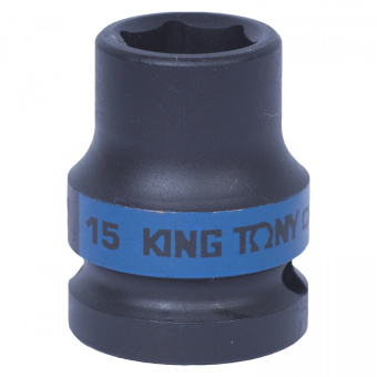Головка KING TONY торцевая ударная шестигранная 1/2", 15 мм