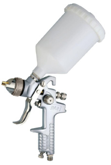 Пистолет Jonnesway покрасочный Краскопульт системы HVLP, бачок верхний нейлоновый 0.6 л, дюза 43191 