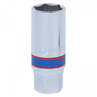 Головка King Tony свечная шестигранная 1/2", 21 мм, L=70 мм, резиновый фиксатор