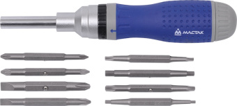 Отвертка МАСТАК со сменными вставками (битами), 19 в 1