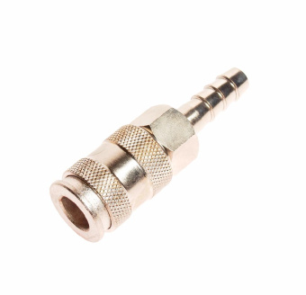 Переходник для компрессора 3/8" 10.9мм быстросъемный с клапаном "елочка" JTC