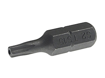 Бита JTC TORX TS15Hх25мм 1/4" 5-ти гранная с отверстием