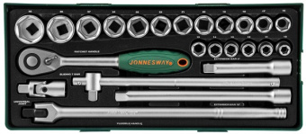 Набор Jonnesway головок торцевых 1/2"DR в ложементе, 11963 мм, 24 предмета