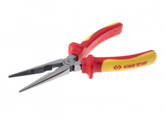 Пассатижи KING TONY тонконосые 210 мм, диэлектрические