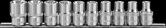 Набор Ombra головок торцевых 1/2"DR на держателе, внешний TORX®, E8-E24, 10 предметов