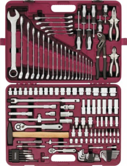 Набор Thorvik инструмента универсальный 1/4", 1/2"DR, 128 предметов