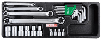 Набор TOPTUL ключей и торцевых головок TORX в ложементе   
