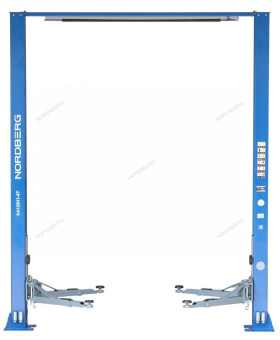Подъемник Nordberg 380V двухстоечный с верхней синхронизацией 4 тонны H=3,6 (синий)
