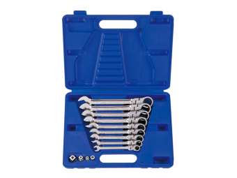 Набор KING TONY комбинированных трещоточных ключей, 8-19 мм, кейс, 13 предметов