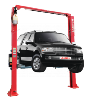 Подъемник LAUNCH 380V двухстоечный с верх. синхр., г/п 4 тонны, с электростопорами (красный)