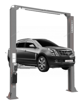 Подъемник LAUNCH 380V двухстоечный с верхней синхр. г/п 4т, удлин. лапы, 3 секц., H=4150мм (серый)