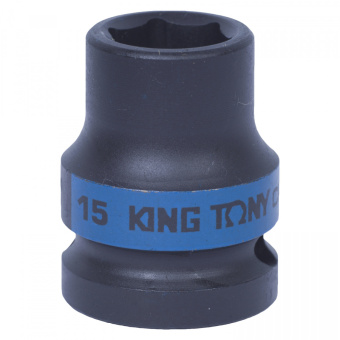 Головка KING TONY торцевая ударная шестигранная 1/2", 15 мм