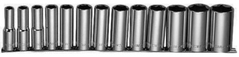 Набор Jonnesway головок торцевых глубоких MAXI-DRIVE 1/2"DR на держателе, 11-32 мм, 13 предметов
