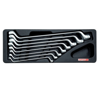 Набор TOPTUL накидных ключей 6-22 мм, угол 75 гр., 8пр. в ложементе