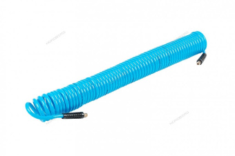 Шланг Nordberg полиуретановый спиральный 8х12 мм с резьбовыми переходниками, 11 м