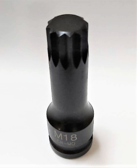 Торцевая насадка 1/2", SPLINE, M18 для болта задней ступицы VAG МАСТАК 100-42018