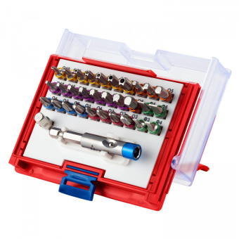 Набор МАСТАК вставок (бит) 1/4", TORX, HEX, PZ, PH, SLOT, 32 предмета