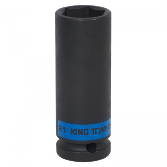 Головка торцевая ударная глубокая шестигранная 1/2", 21 мм KING TONY 443521M