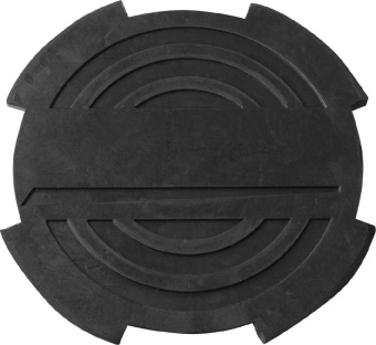 Опора Ombra резиновая с отбортовкой для подкатных домкратов, D-116 мм, Н-18 мм