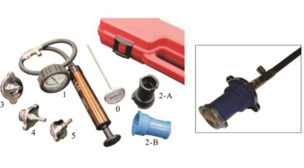 Набор инструментов для тестирования герметичности охладительной системы 7 предметов в кейсе JTC