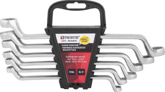 Набор Thorvik ключей гаечных накидных изогнутых серии ARC на держателе, 43678 мм, 6 предметов
