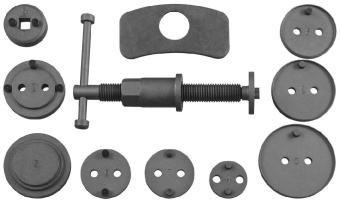 Комплект Jonnesway инструмента для развода поршней тормозных цилиндров, 11 предметов
